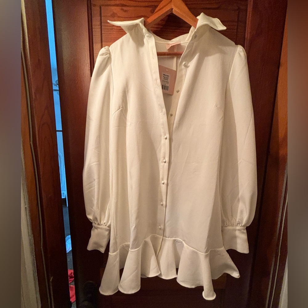 Showpo White Shirt Dress *NEVER WORN*